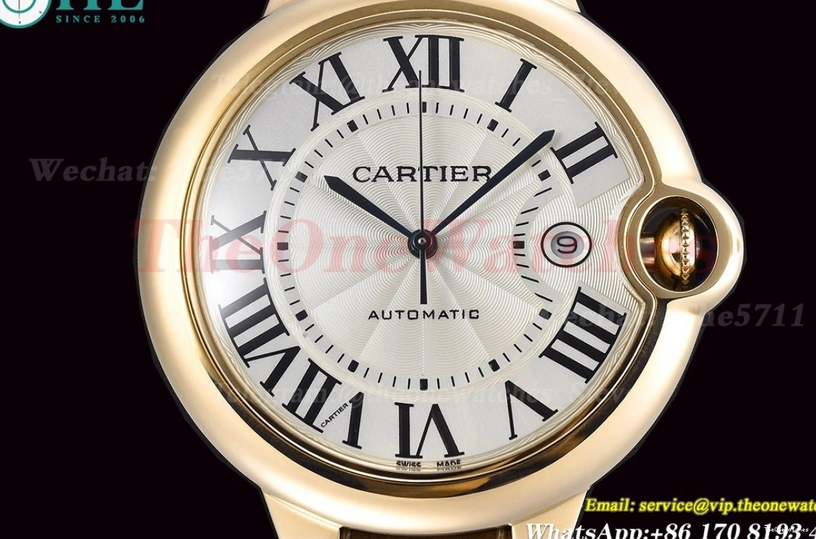 42mm GDF De Dial Cartier White LE MY8215 YG Ballon Bleu 1226